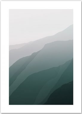 Mountainsides | green | Poster